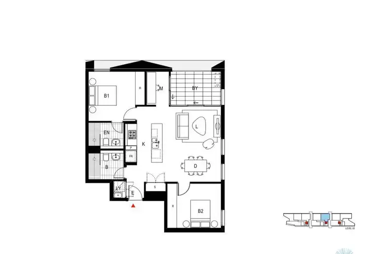 Floorplan of Homely apartment listing, 503/134 Epsom Road, Zetland NSW 2017
