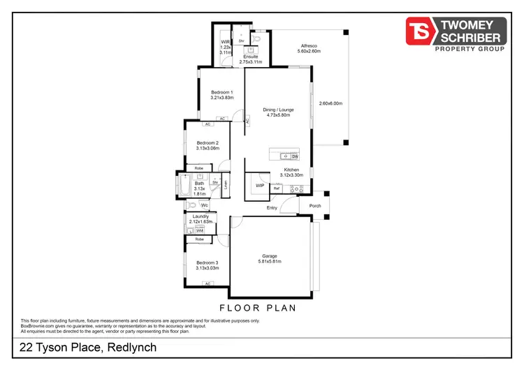 Floorplan of Homely house listing, 22 Tyson Place, Redlynch QLD 4870