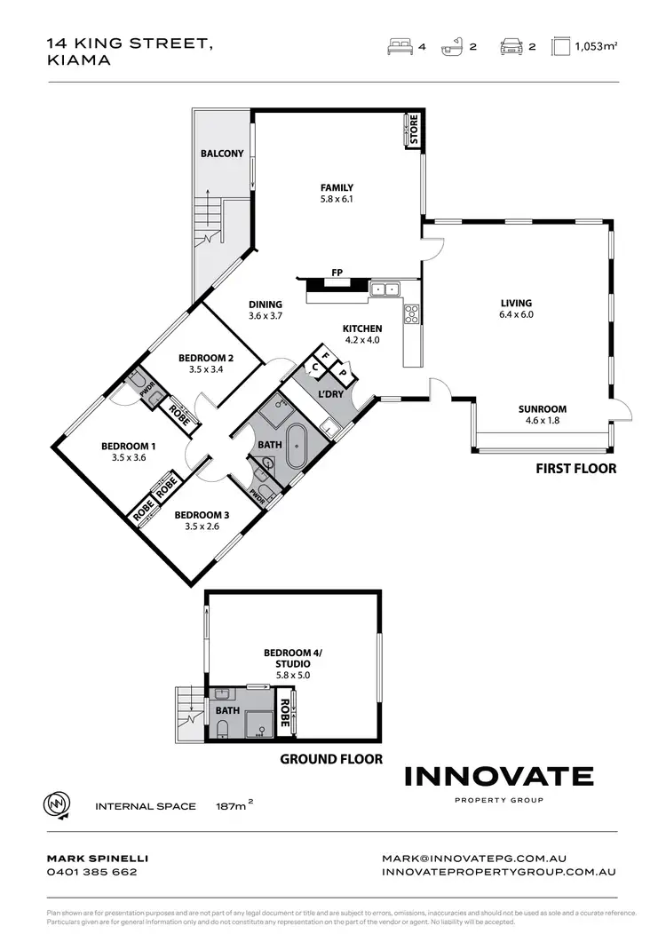 Floorplan of Homely house listing, 14 King Street, Kiama NSW 2533