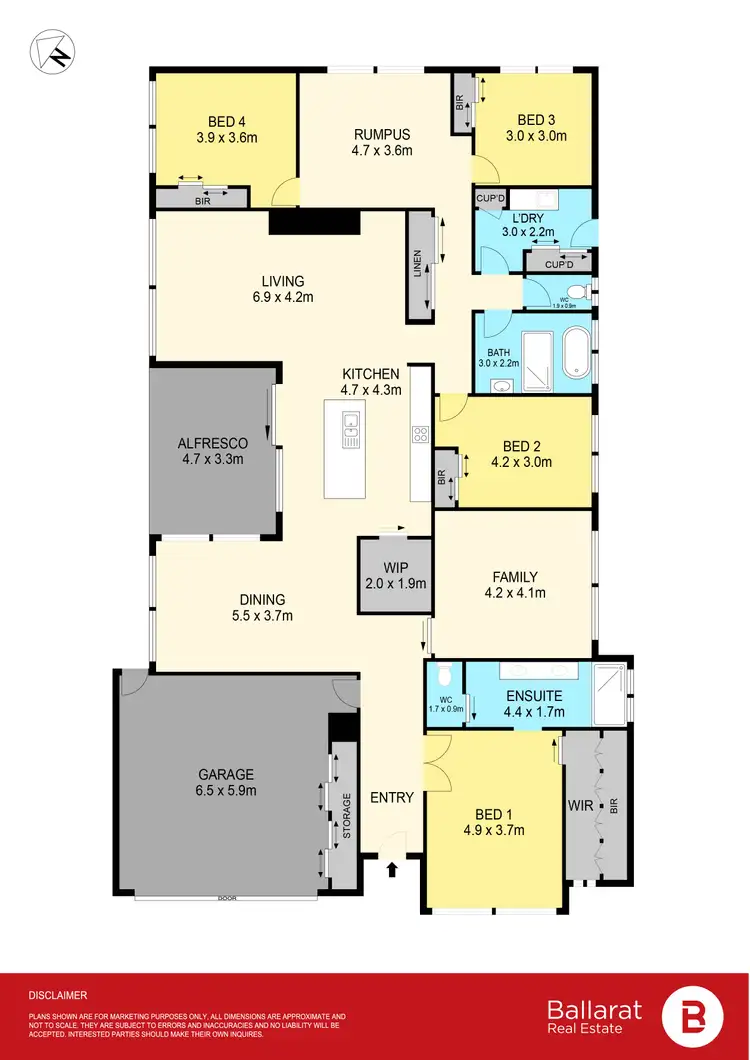 Floorplan of Homely house listing, 46 Quirk Road, Lucas VIC 3350