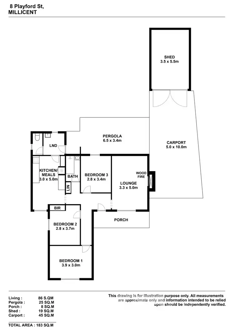 Floorplan of Homely house listing, 8 Playford Street, Millicent SA 5280