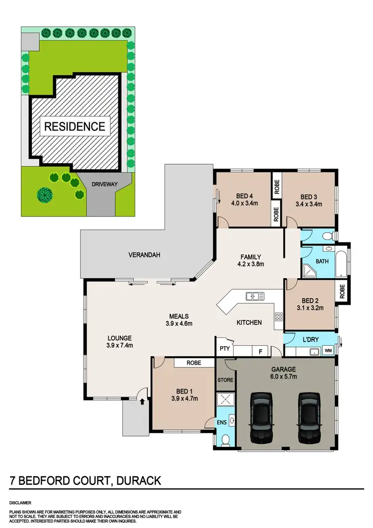 Floorplan of Homely house listing, 7 Bedford Court, Durack NT 830