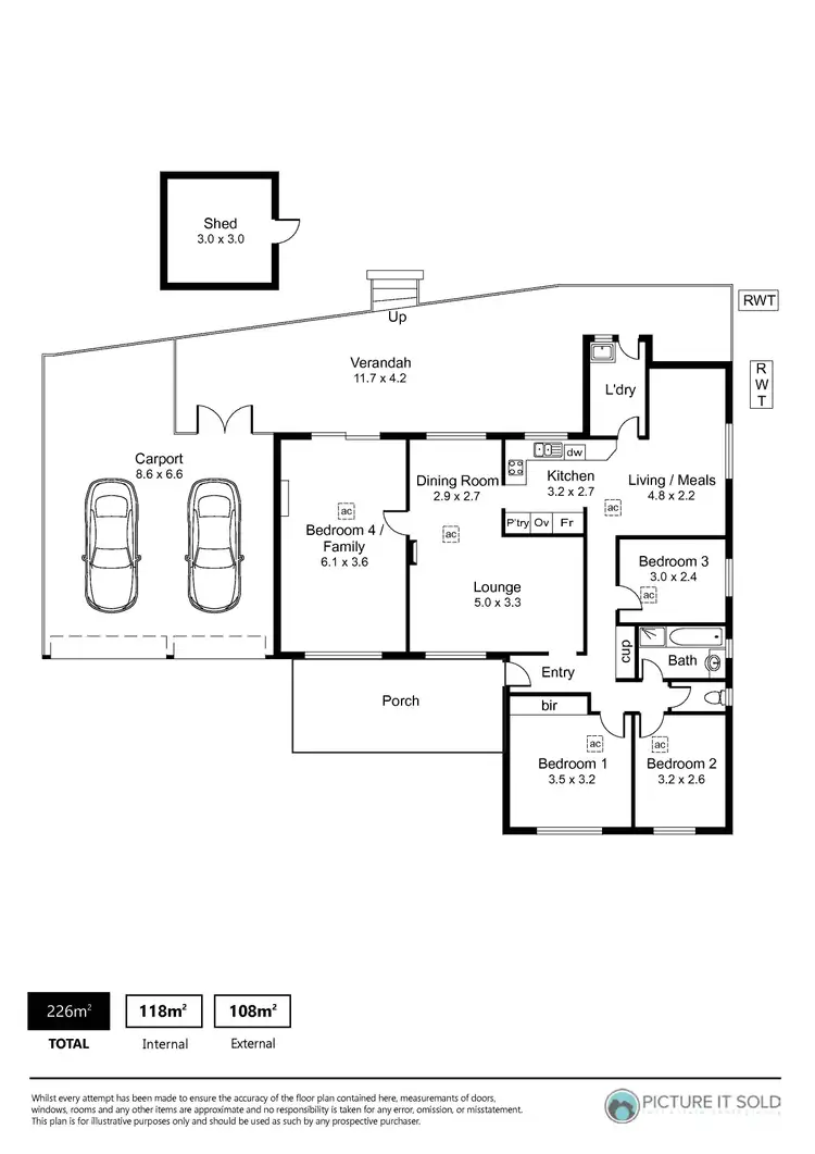 Floorplan of Homely house listing, 285 Grenfell Road, Redwood Park SA 5097