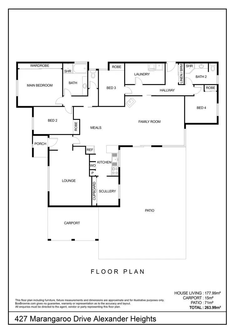 Floorplan of Homely house listing, 427 Marangaroo Drive, Alexander Heights WA 6064