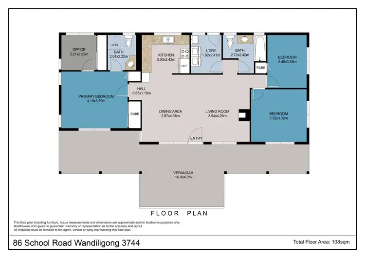 Floorplan of Homely house listing, 86 School Road, Wandiligong VIC 3744