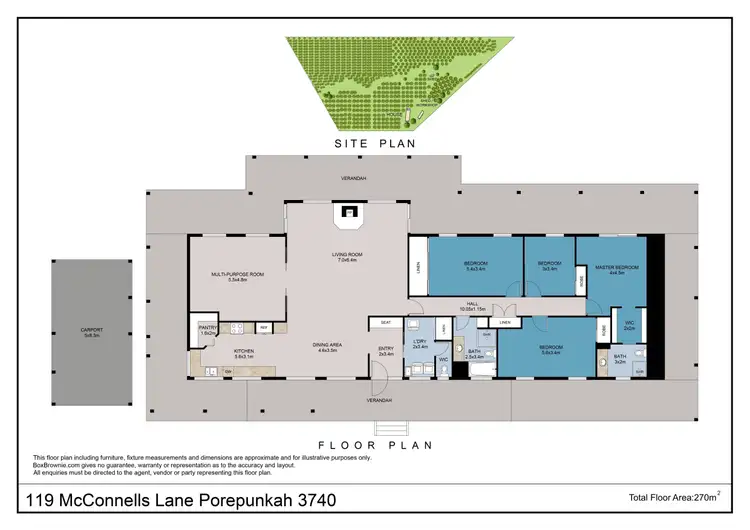 Floorplan of Homely rural property listing, 119 McConnells Lane, Porepunkah VIC 3740