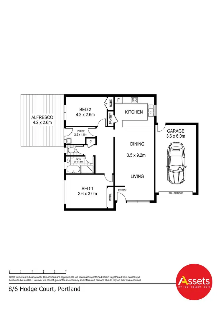 Floorplan of Homely unit listing, 8/6 Hodge Court, Portland VIC 3305