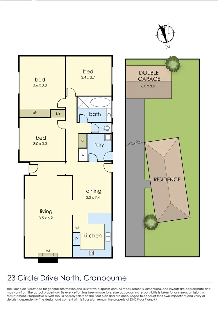 Floorplan of Homely house listing, 23 Circle Drive North, Cranbourne VIC 3977