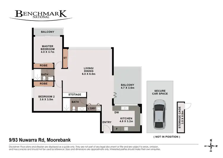 Floorplan of Homely unit listing, 9/93 Nuwarra Road, Moorebank NSW 2170
