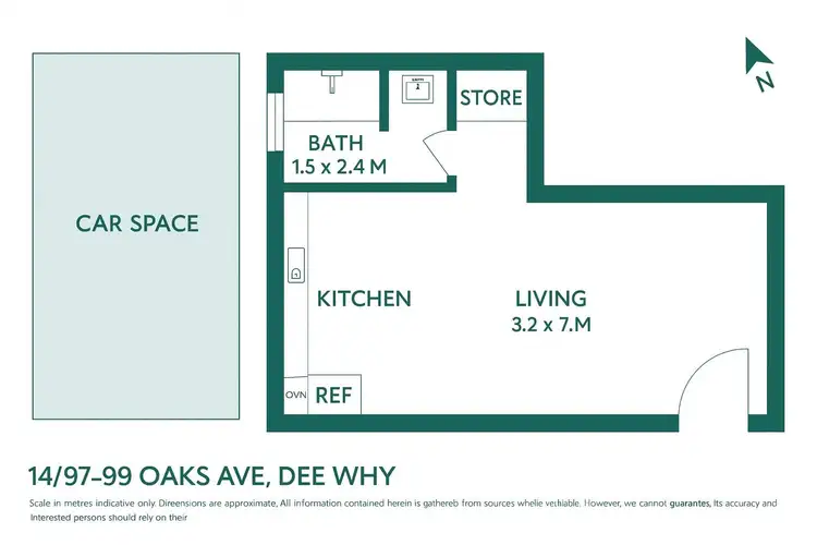 Floorplan of Homely unit listing, 14/97-99 Oaks Avenue, Dee Why NSW 2099