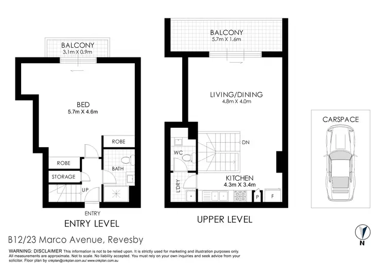 Floorplan of Homely apartment listing, B12/19-21 Marco Avenue, Revesby NSW 2212