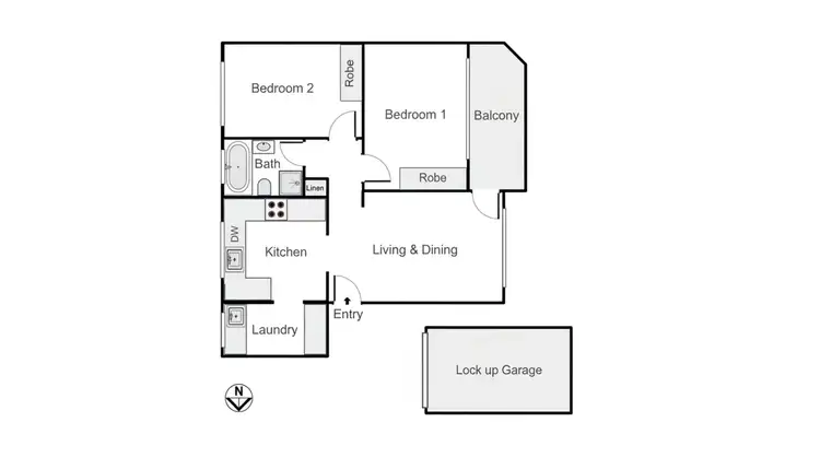 Floorplan of Homely apartment listing, 8/25A George Street, Marrickville NSW 2204