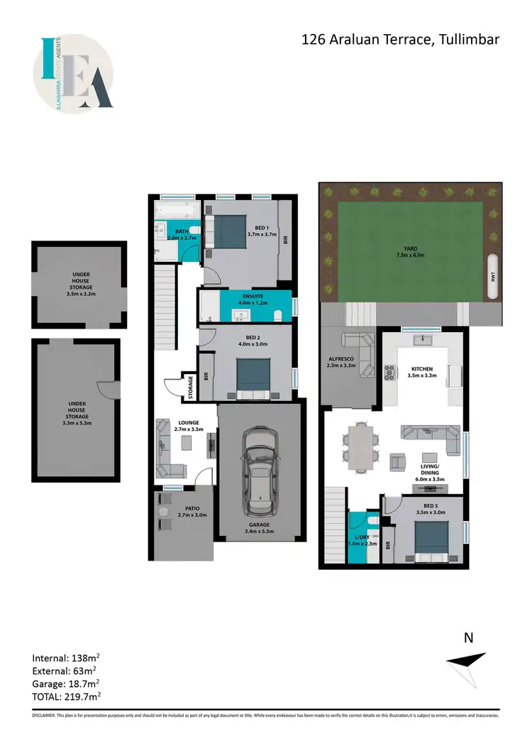 Floorplan of Homely semi-detached listing, 126 Araluen Terrace, Tullimbar NSW 2527
