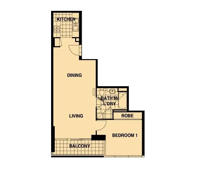 Floorplan of Homely apartment listing, 266/173 City Road, Southbank VIC 3006
