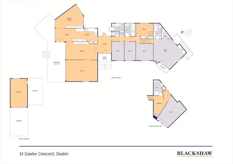 Floorplan of Homely house listing, 14 Gawler Crescent, Deakin ACT 2600