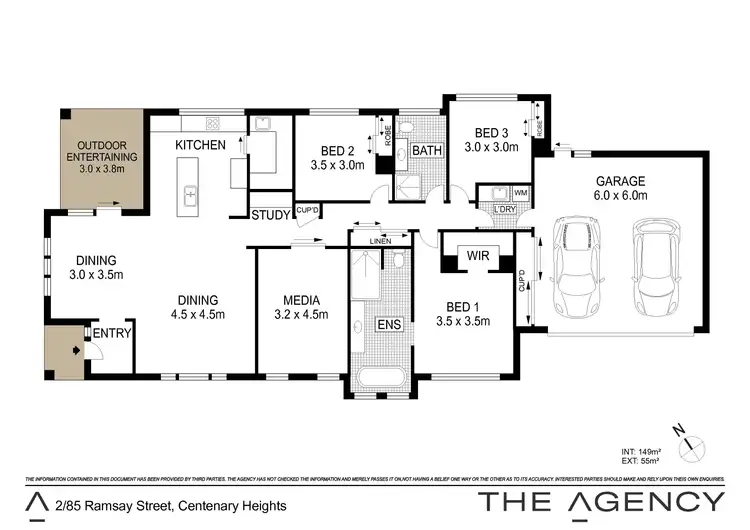Floorplan of Homely villa listing, 2/85 Ramsay Street, Centenary Heights QLD 4350