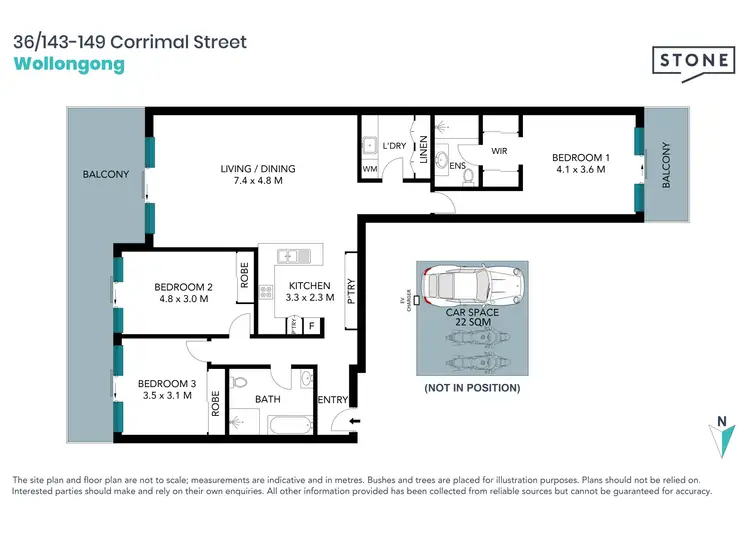 Floorplan of Homely apartment listing, 36/143-149 Corrimal Street, Wollongong NSW 2500