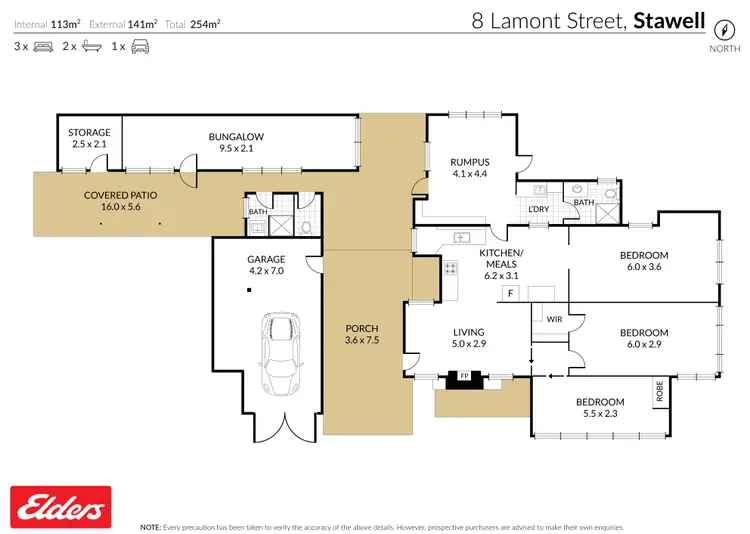 Floorplan of Homely house listing, 8 Lamont Street, Stawell VIC 3380