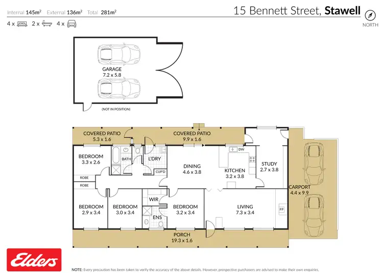 Floorplan of Homely house listing, 15 Bennett Street, Stawell VIC 3380