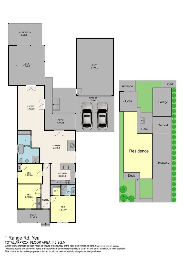 Floorplan of Homely house listing, 1 Range Road, Yea VIC 3717