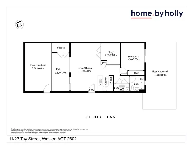 Floorplan of Homely apartment listing, 11/23 Tay Street, Watson ACT 2602