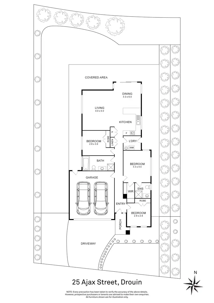 Floorplan of Homely house listing, 25 Ajax Street, Drouin VIC 3818