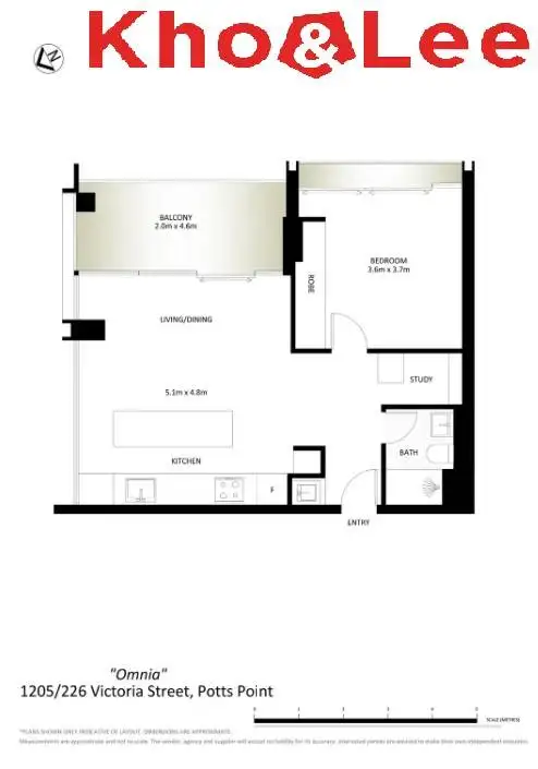 Floorplan of Homely apartment listing, 1205/226 Victoria Street, Potts Point NSW 2011