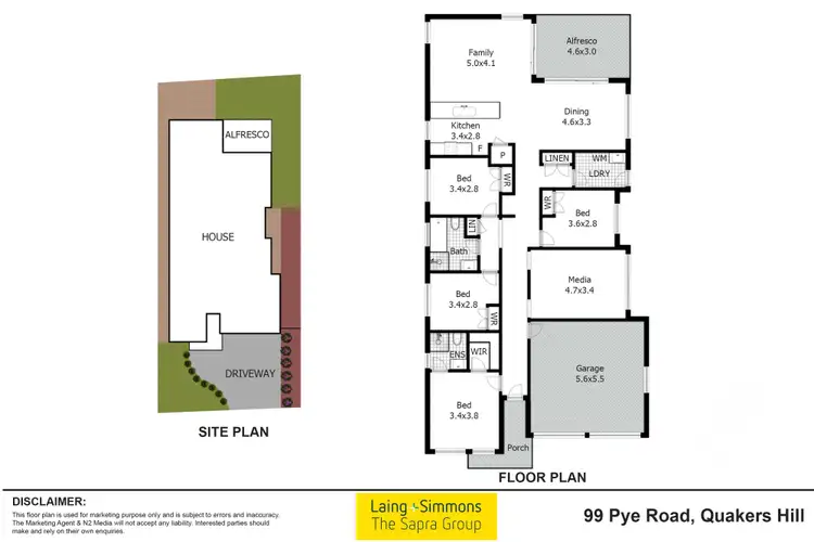 Floorplan of Homely house listing, 99 Pye Road, Quakers Hill NSW 2763