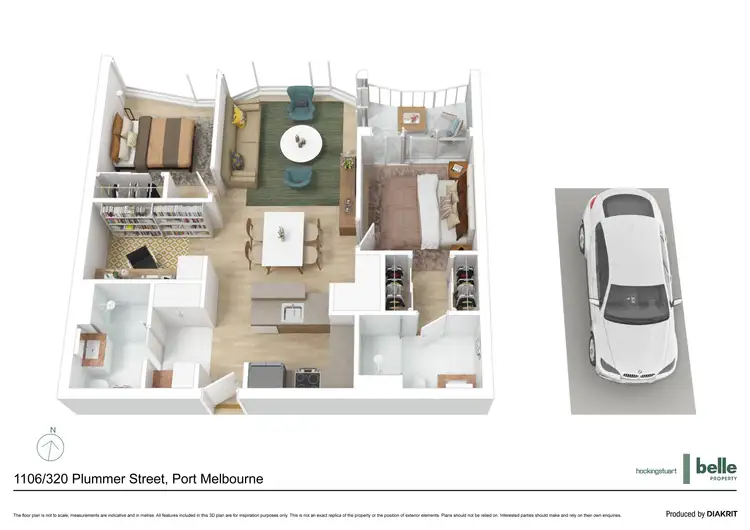 Floorplan of Homely apartment listing, 1106/320 Plummer Street, Port Melbourne VIC 3207