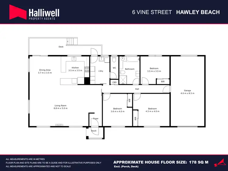 Floorplan of Homely house listing, 6 Vine Street, Hawley Beach TAS 7307