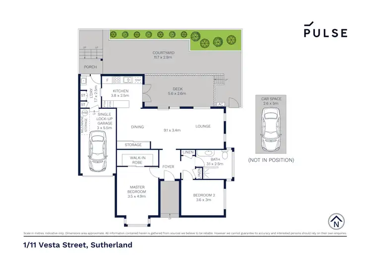 Floorplan of Homely villa listing, 1/11 Vesta Street, Sutherland NSW 2232