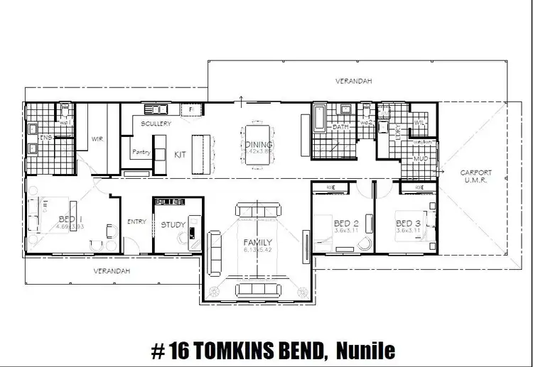 Floorplan of Homely house listing, 16 Tomkins Bend, Toodyay WA 6566