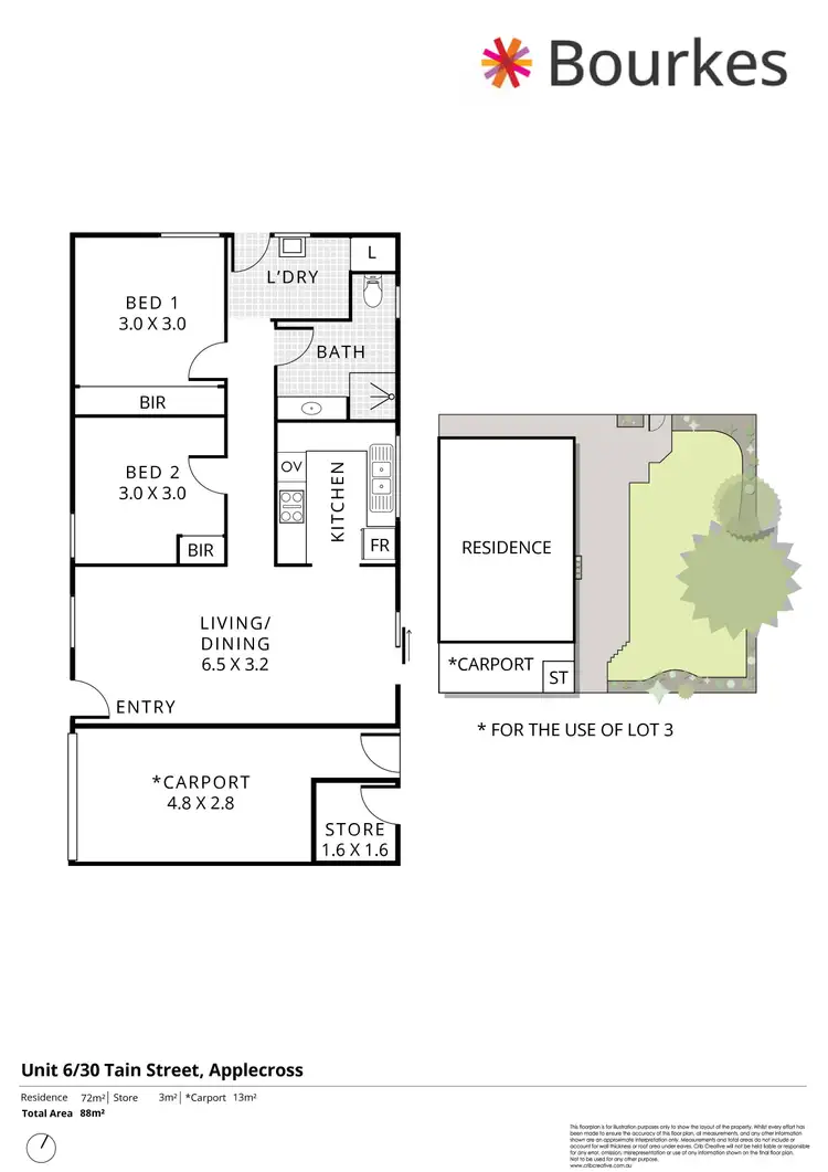 Floorplan of Homely villa listing, 6/30 Tain Street, Applecross WA 6153