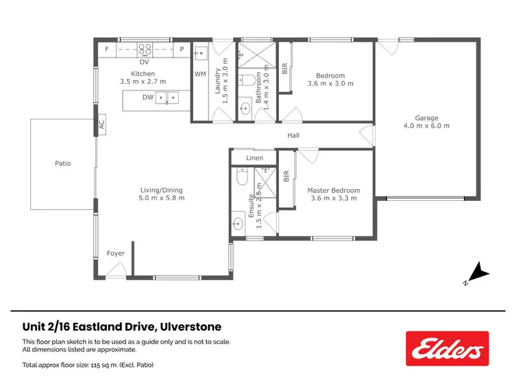 Floorplan of Homely unit listing, 2/16 Eastland Drive, Ulverstone TAS 7315