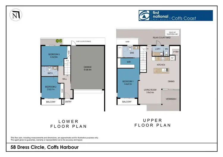 Floorplan of Homely townhouse listing, 58 Dress Circle, Coffs Harbour NSW 2450