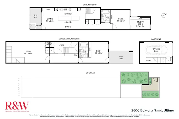 Floorplan of Homely townhouse listing, 280C Bulwara Road, Ultimo NSW 2007