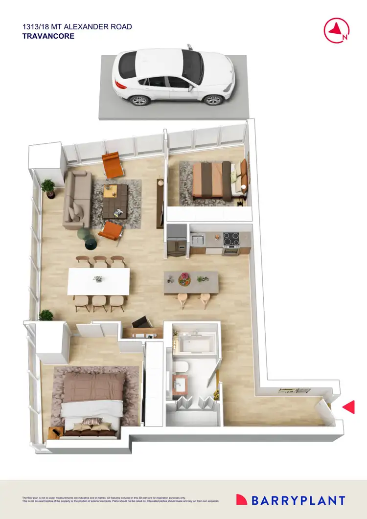 Floorplan of Homely apartment listing, 1313/18 Mt Alexander Road, Travancore VIC 3032