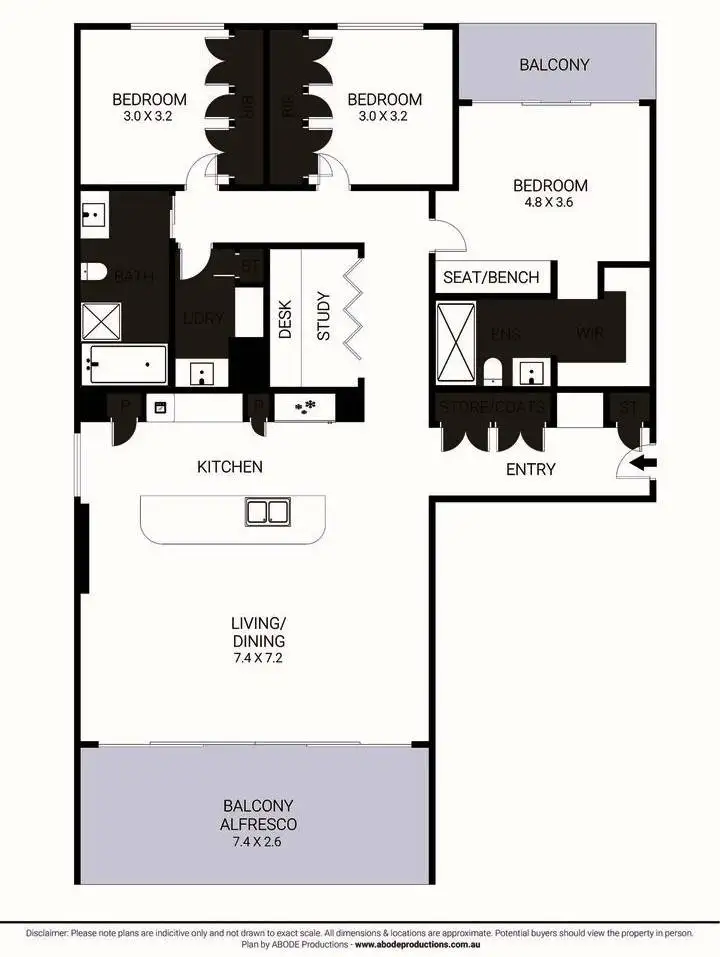 Floorplan of Homely apartment listing, 1204/38 Ryrie Street, Geelong VIC 3220