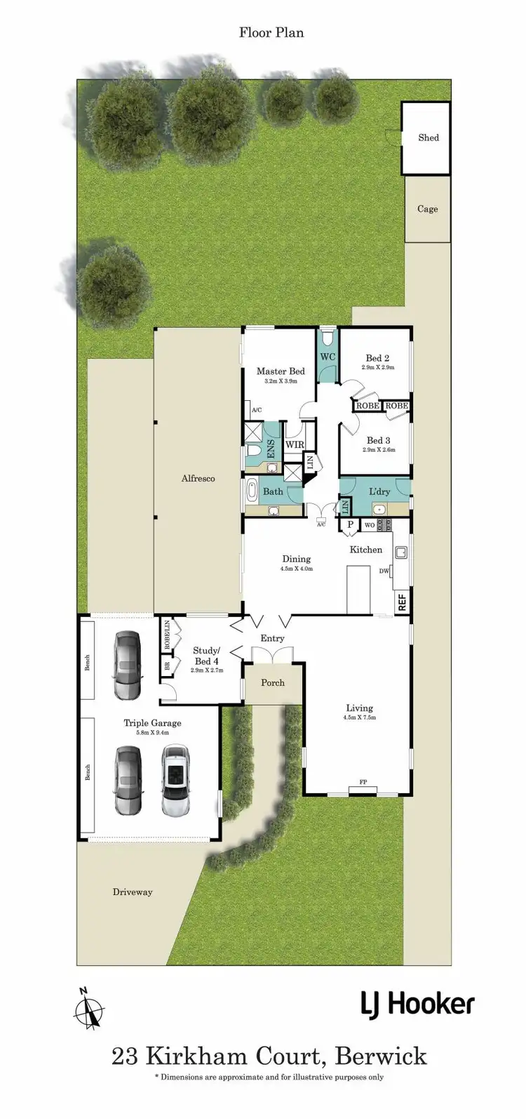 Floorplan of Homely house listing, 23 Kirkham Court, Berwick VIC 3806
