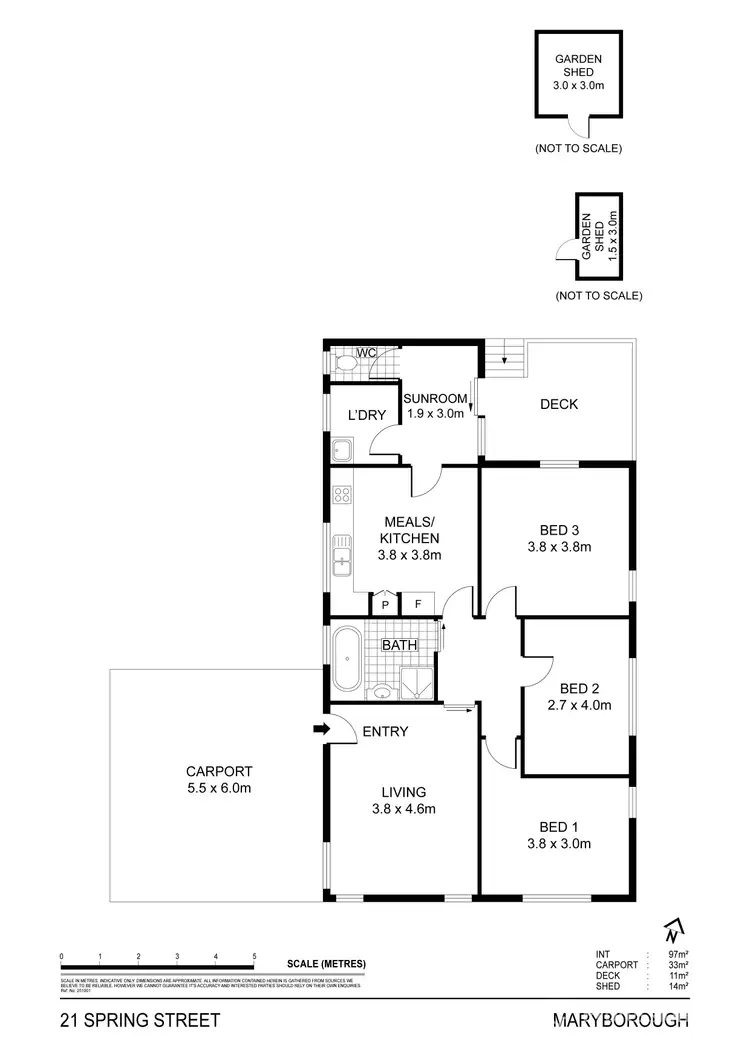 Floorplan of Homely house listing, 21 Spring Street, Maryborough VIC 3465