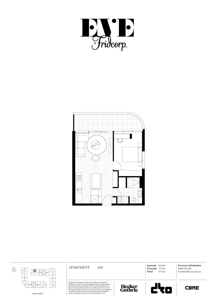 Floorplan of Homely apartment listing, C203/72 MacDonald Street, Erskineville NSW 2043