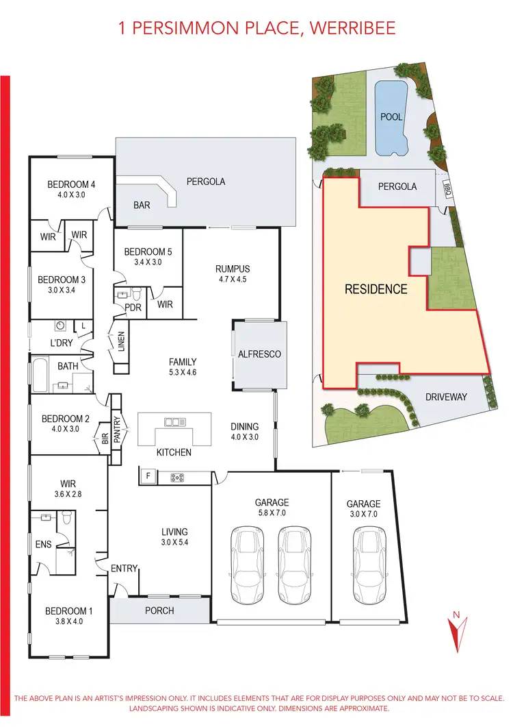 Floorplan of Homely house listing, 1 Persimmon Place, Werribee VIC 3030