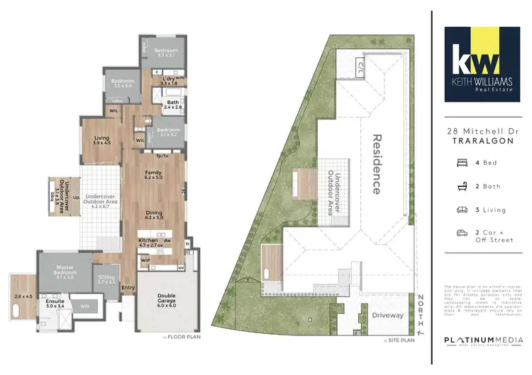 Floorplan of Homely house listing, 28 Mitchell Drive, Traralgon VIC 3844