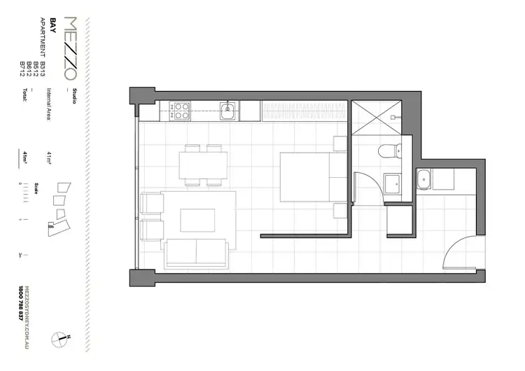 Floorplan of Homely apartment listing, B712/89 Bay Street, Glebe NSW 2037