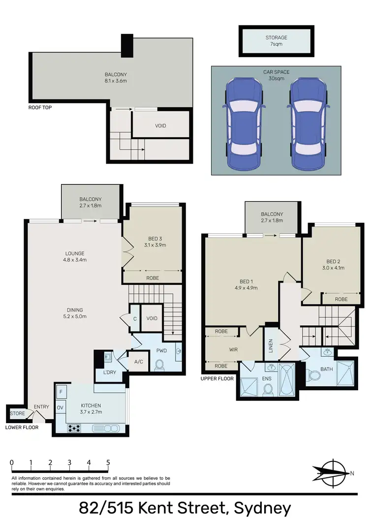 Floorplan of Homely apartment listing, 82/515 Kent Street, Sydney NSW 2000