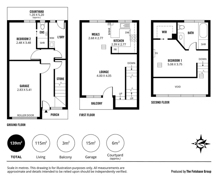 Floorplan of Homely townhouse listing, 2/26 Princess Street, Adelaide SA 5000