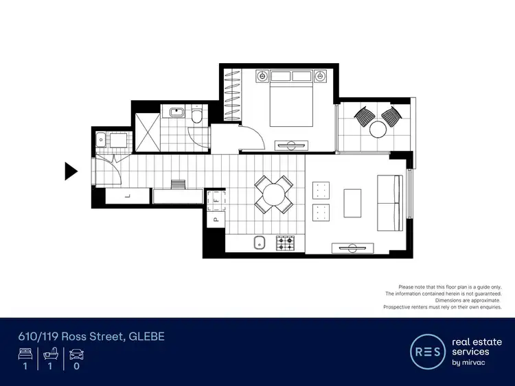 Floorplan of Homely apartment listing, 610/119 Ross Street, Glebe NSW 2037