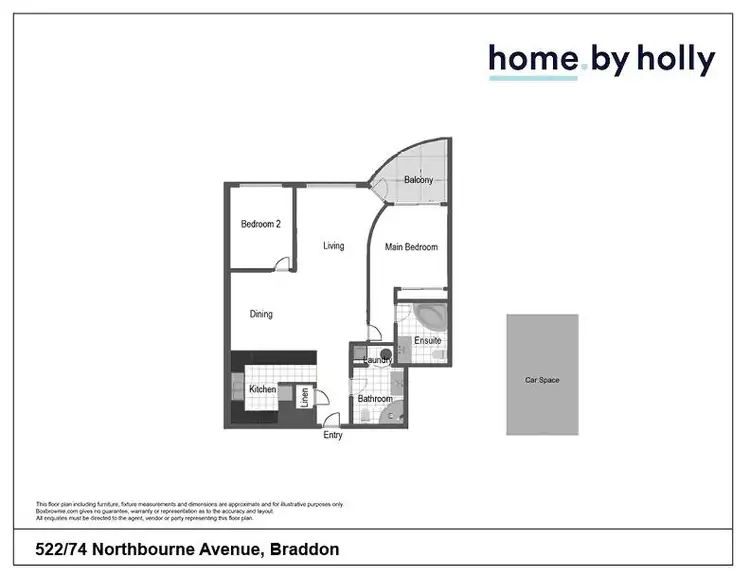Floorplan of Homely apartment listing, 522/74 Northbourne Avenue, Braddon ACT 2612