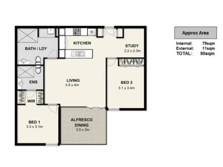Floorplan of Homely apartment listing, 3809/108 Albert Street, Brisbane City QLD 4000
