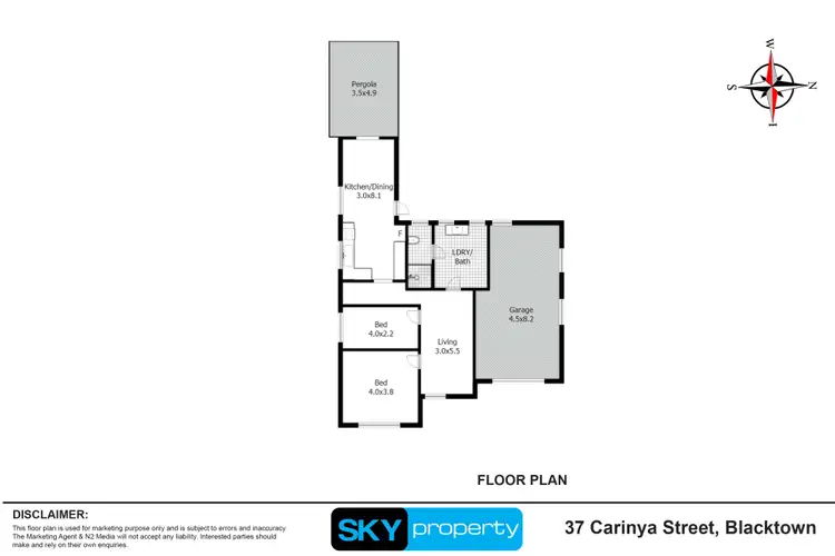 Floorplan of Homely house listing, 37 Carinya Street, Blacktown NSW 2148